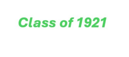 Class of 1921